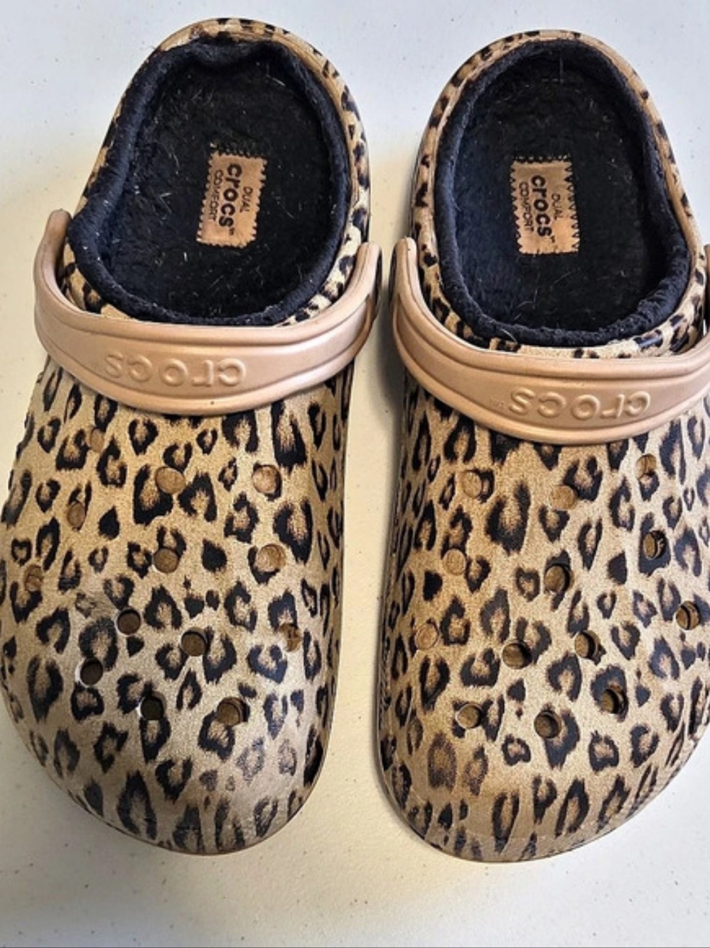 Crocs Classic Leopard Animal Clog Animal Print Slip-On Women's US W10 M8